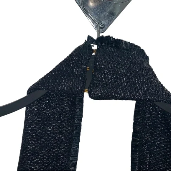 Cult Gaia Winslow Ruffle-Trim Metallic Halter Midi Dress - Picture 7 of 9